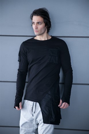 Cep Detaylı Sweatshirt