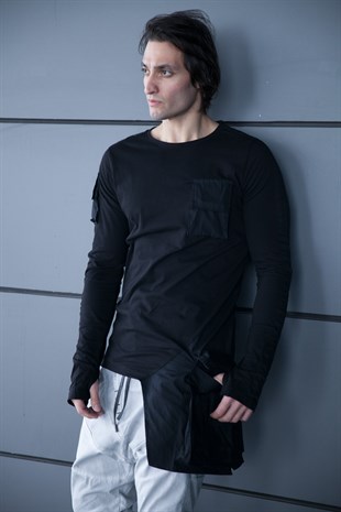 Cep Detaylı Sweatshirt