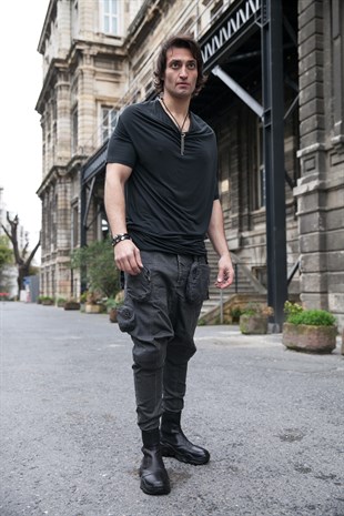 Düşük Omuzlu Oversize T-Shirt