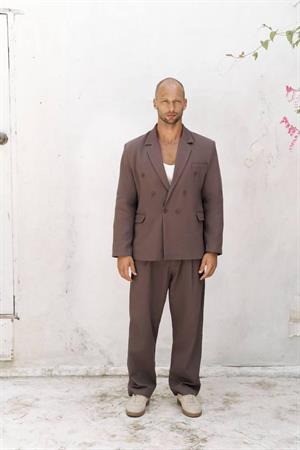 Mocca erkek takimi oversize blazer genish pacali pantalon
