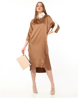 Oversize Kamel Midi Elbise