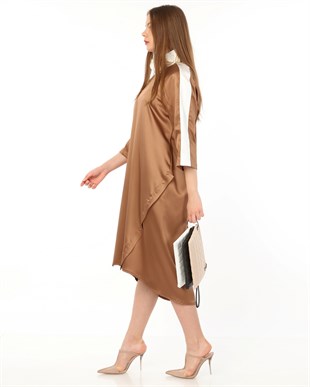 Oversize Kamel Midi Elbise