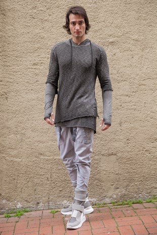 Triko Detaylı Sweatshirt