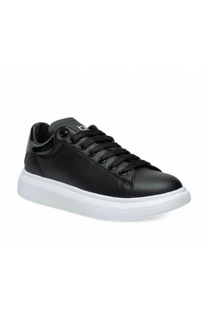 Best Of 150-26 Deri Anatomik Sneaker Siyah Beyaz 36-40