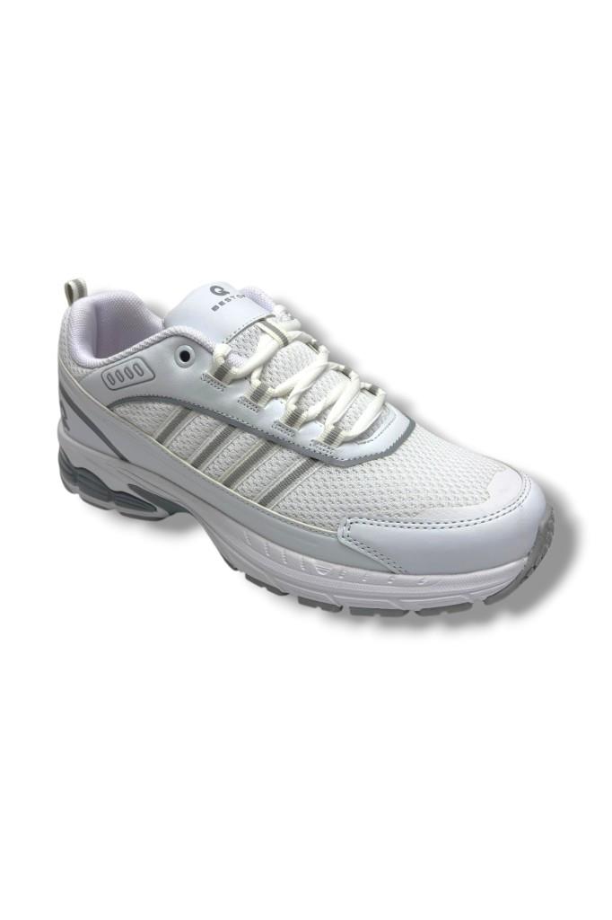 Best Of 2056-26 Anorak Deri Anatomik Erkek Sneaker Beyaz Gümüş