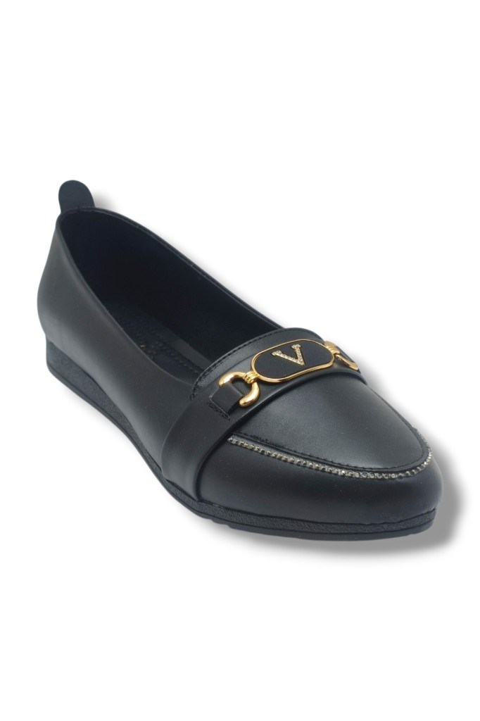 C-Shoes YS3008-26 Cilt Taşlı V Toka Anatomik Kadın Babet 41-42