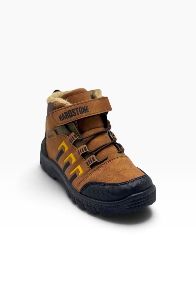 Hardstone 240-27 Cilt İçi Kürklü Anatomik Çocuk Bot Taba Sarı