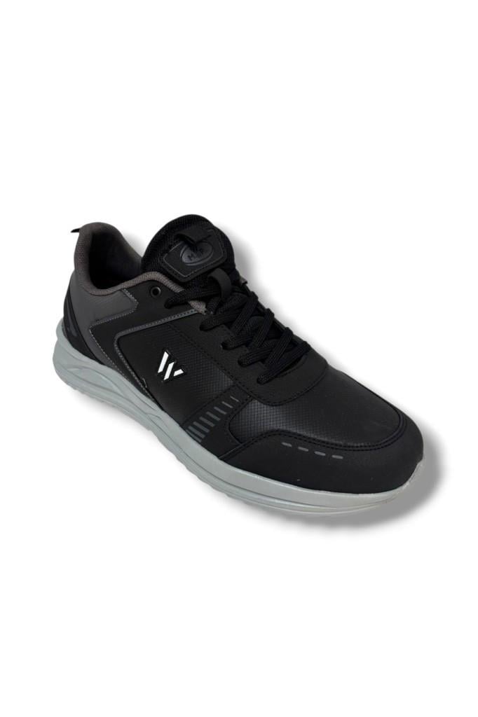 Magg Point 5310-26 Deri Trend Erkek Sneaker Siyah Füme 45-47