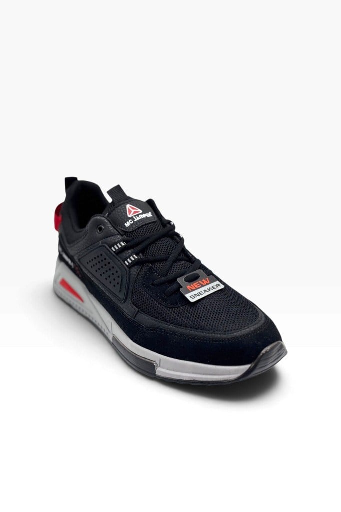 Marco Jamper 2137-27 Anorak Erkek Battal  Sneaker Siyah Buz Kırmızı 44-47