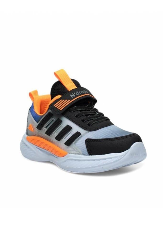 Ndrops 023-25 Anorak Anatomik Çocuk Sneaker Siyah Oranj 31-35