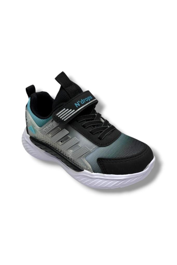 Ndrops 023-26 Anorak Anatomik Çocuk Sneaker Siyah Buz Turkuaz 31-35