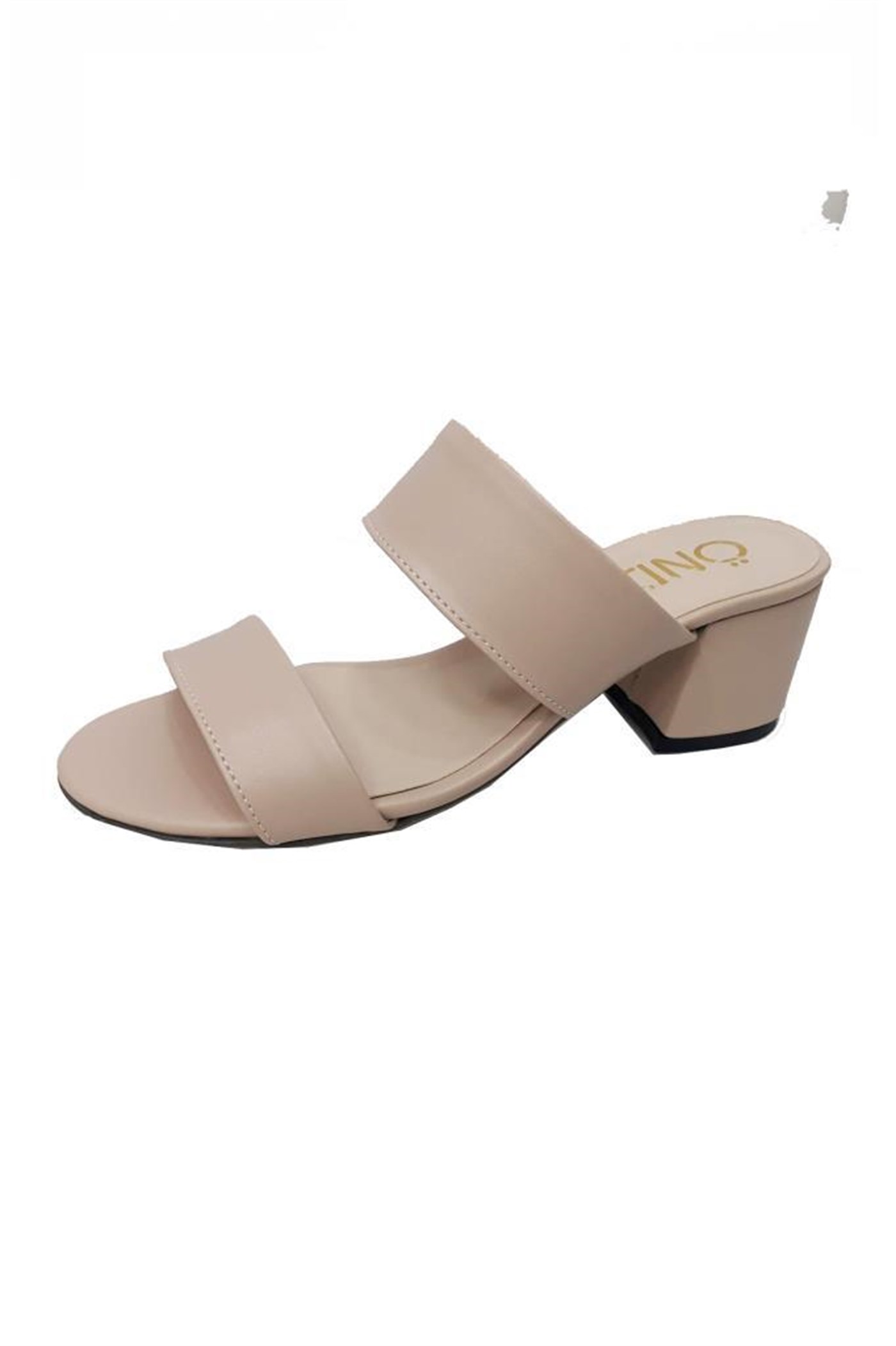 Önder 3385 Deri Kalın Topuklu Trend Kadın Terlik