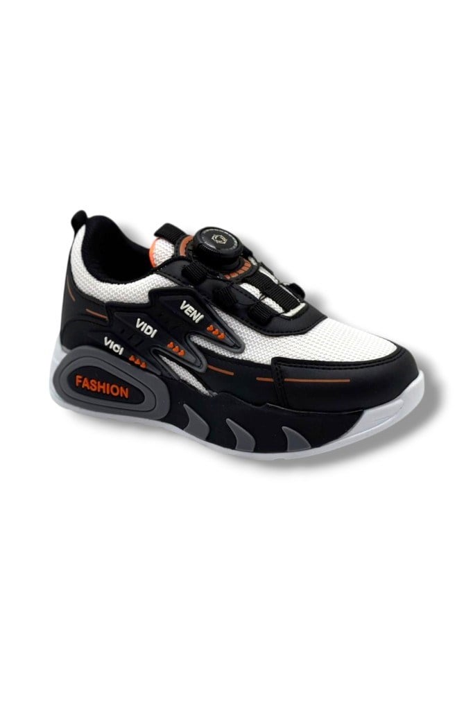Pro Kids 5004-26 Anorak Akıllı Bağcıklı Anatomik Çocuk Sneaker Siyah Beyaz
