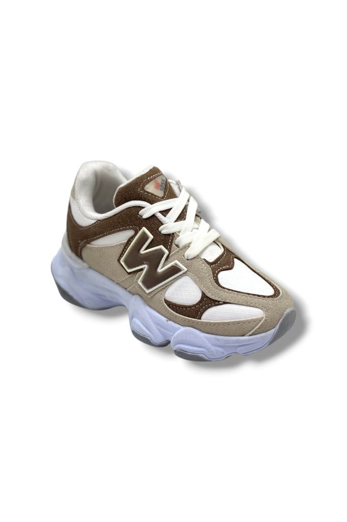 Pro Kids 5055-26 Anatomik Çocuk Sneaker Bej Kahve 31-35