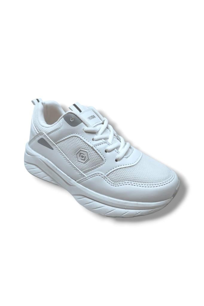 Queen Step 2110-25 Deri Anorak Anatomik Sneaker Beyaz Buz 36-40