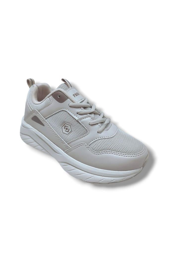 Queen Step 2110-25 Deri Anorak Anatomik Sneaker Bej Kahve 36-40