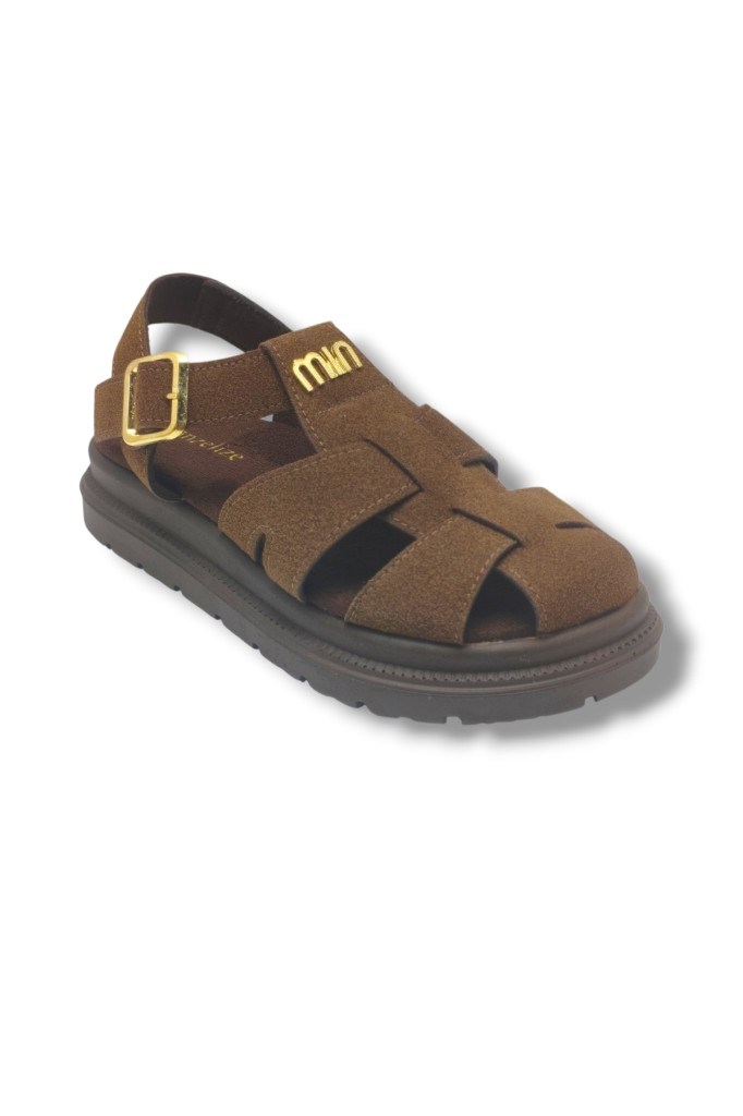 Şanzelize K805-26 Süet Tokalı Anatomik Taban Kadın Sandalet