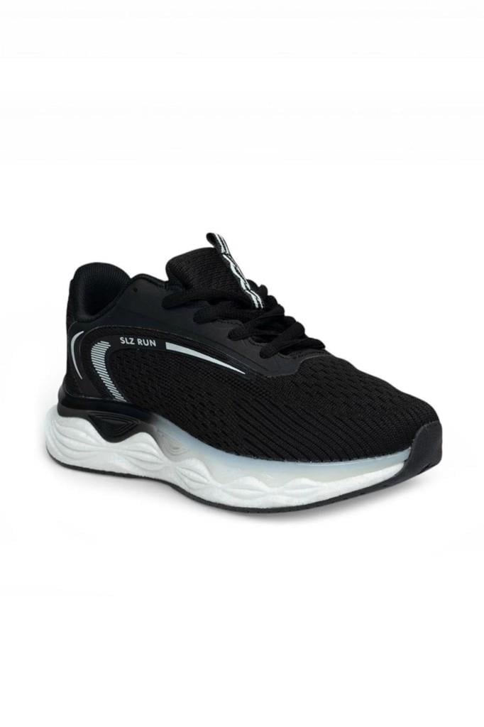 Solazer 048-26 Anorak Anatomik Taban Bağcıklı Kadın Sneaker Siyah Beyaz