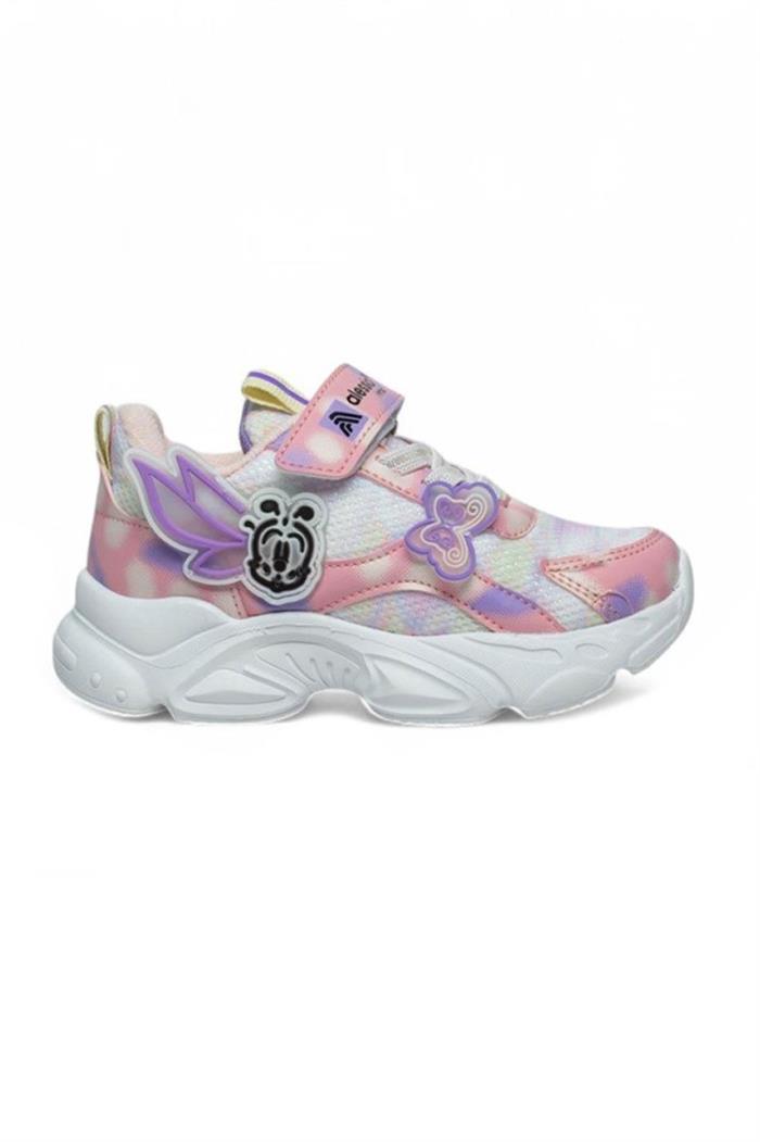 Alessio 034-25 Simli Kelebek Kız Çocuk Sneaker Pembe Beyaz 26-30