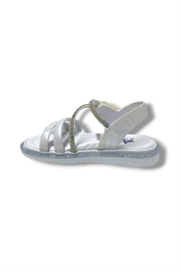 Arzen Bebe 221-25 Anatomik Taşlı Cırtlı Kız Çocuk Sandalet 26-30