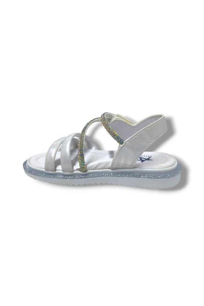 Arzen Bebe 221-25 Anatomik Taşlı Cırtlı Kız Çocuk Sandalet 26-30