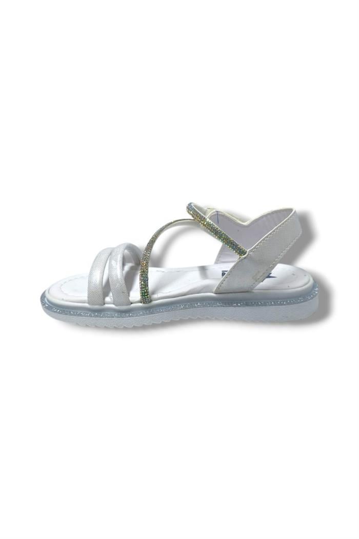 Arzen Bebe 221-25 Anatomik Taşlı Cırtlı Kız Çocuk Sandalet 31-36