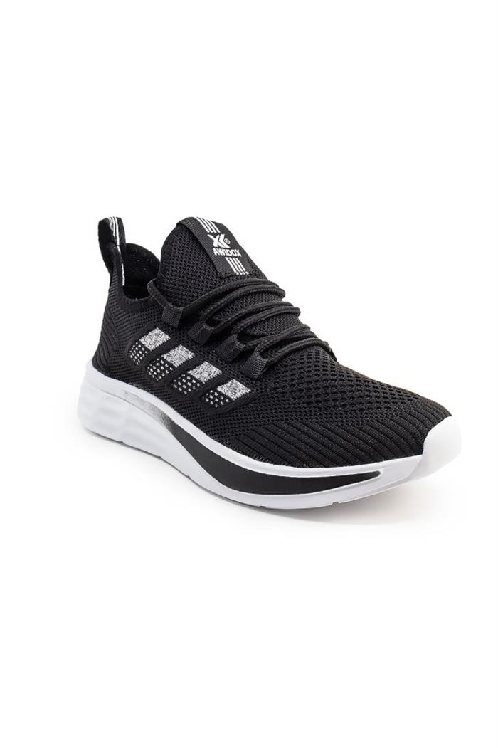 Awidox 910-25 Triko Slip-On Anatomik Sneaker Siyah Beyaz 36-40