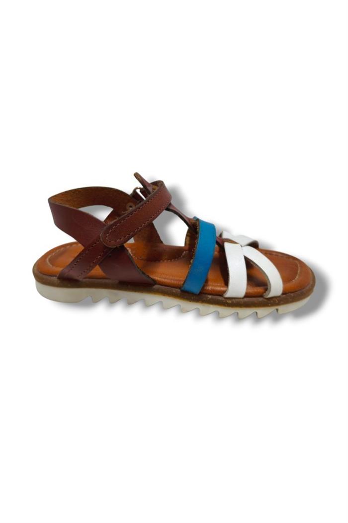 Bağcı 3015-20 Çapraz Şeritli Cırtlı Kız Çocuk Sandalet