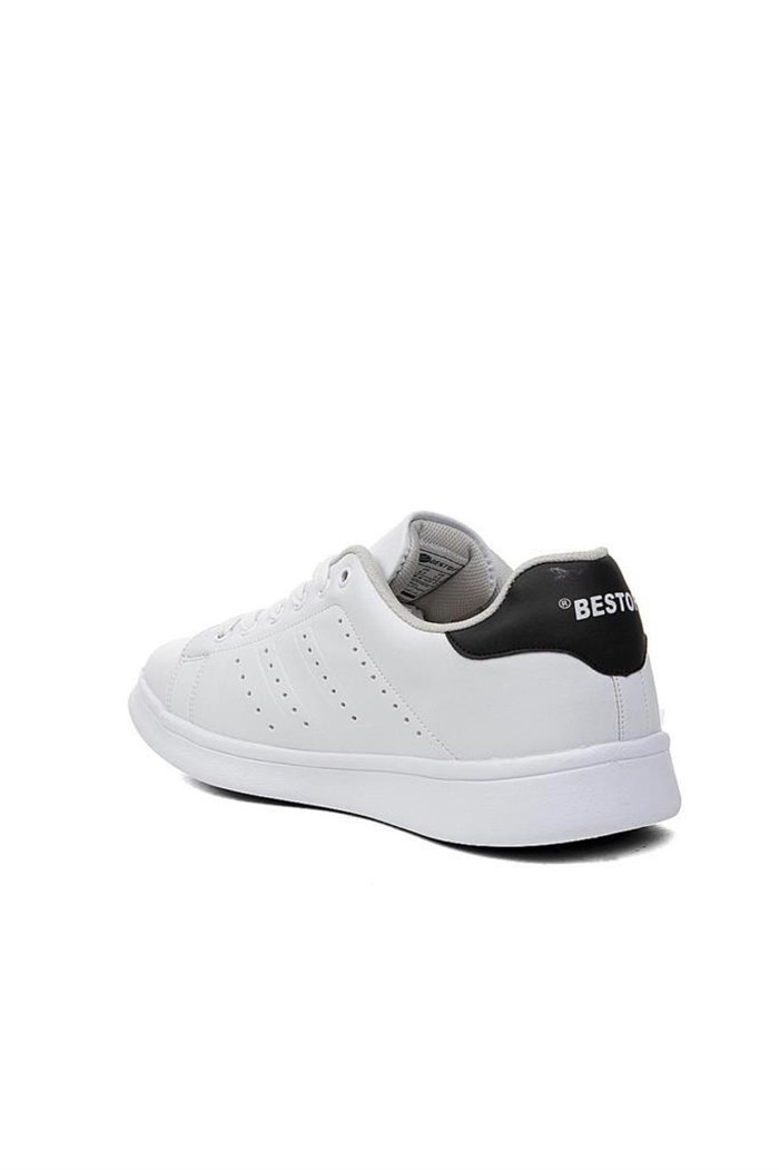 Best Of 041-22 Deri Erkek Sneakers Ayakkabı Beyaz Siyah