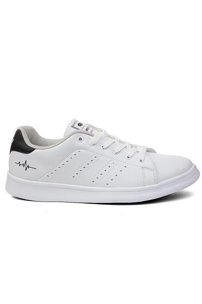 Best Of 041-22 Deri Erkek Sneakers Ayakkabı Beyaz Siyah