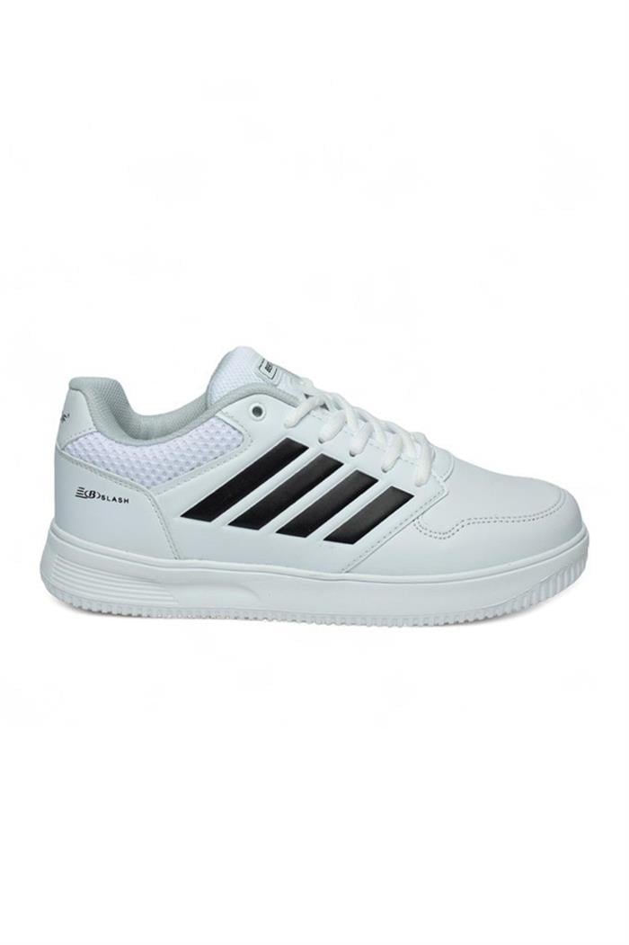 Best Of 074-25 Deri Slash Anatomik Erkek Sneaker Beyaz Siyah
