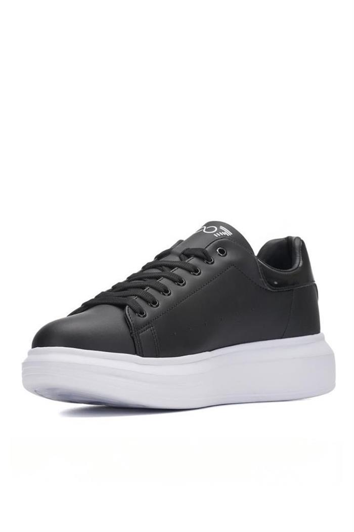 Best Of 150-24 Deri Trend Sneaker Ayakkabı Siyah Beyaz 36-40