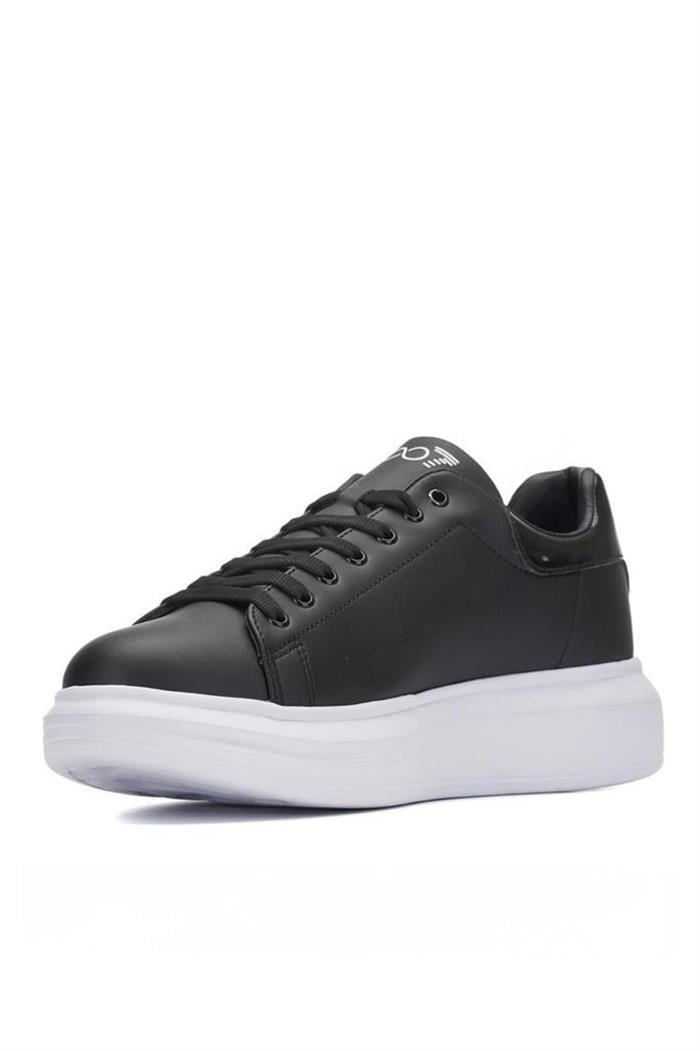 Best Of 150-24 Deri Trend Sneaker Ayakkabı Siyah Beyaz 36-40