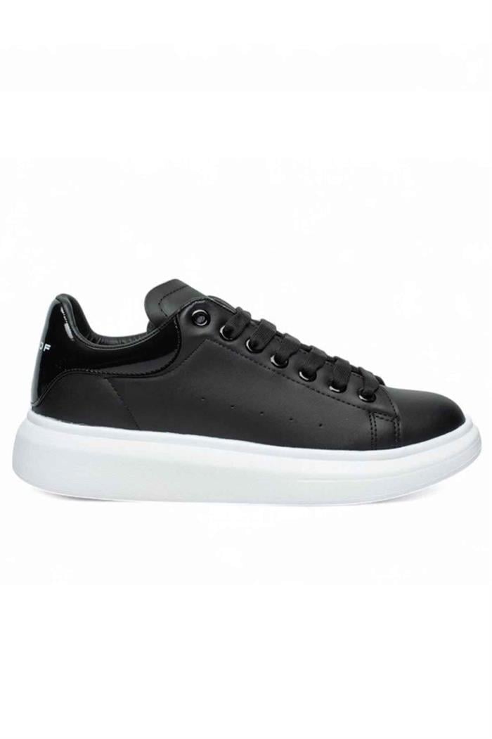Best Of 150-25 Deri Anatomik Sneaker Siyah Beyaz 36-40