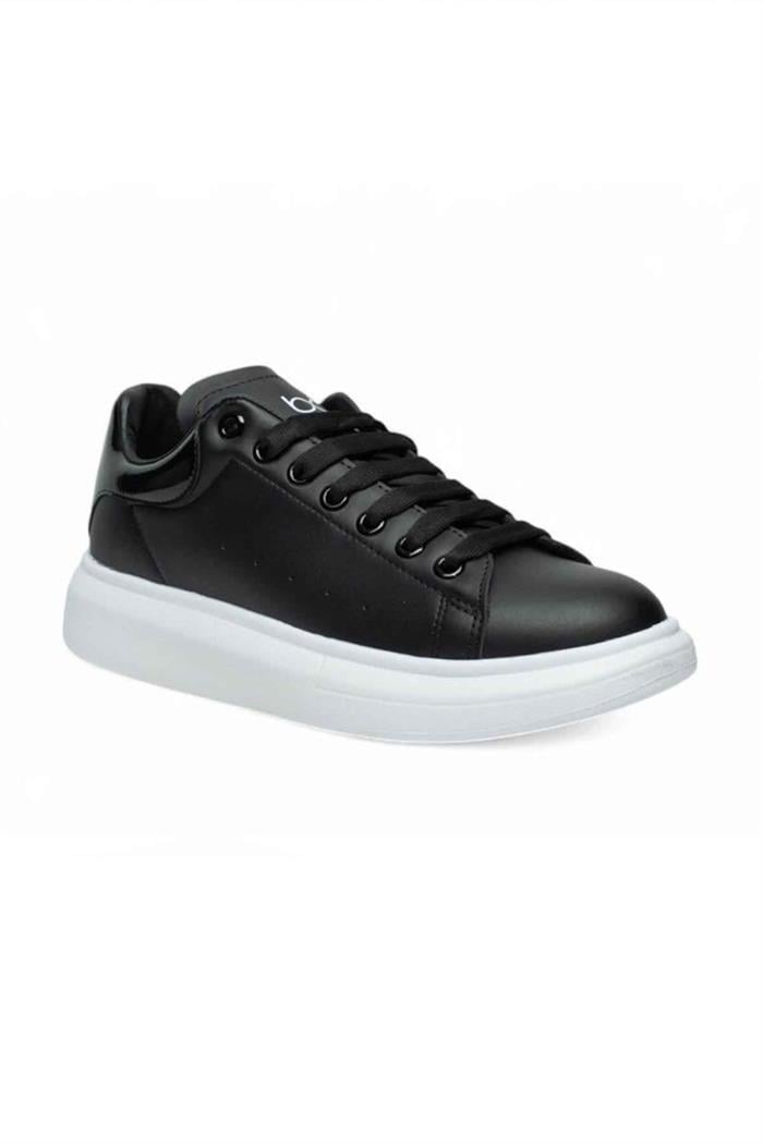 Best Of 150-25 Deri Anatomik Sneaker Siyah Beyaz 36-40