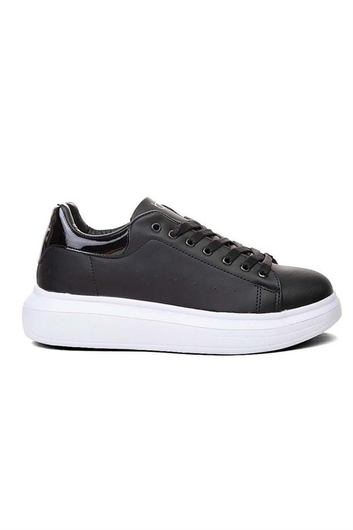 Best Of 150-25 Deri Comfortable Erkek Sneaker Siyah Beyaz