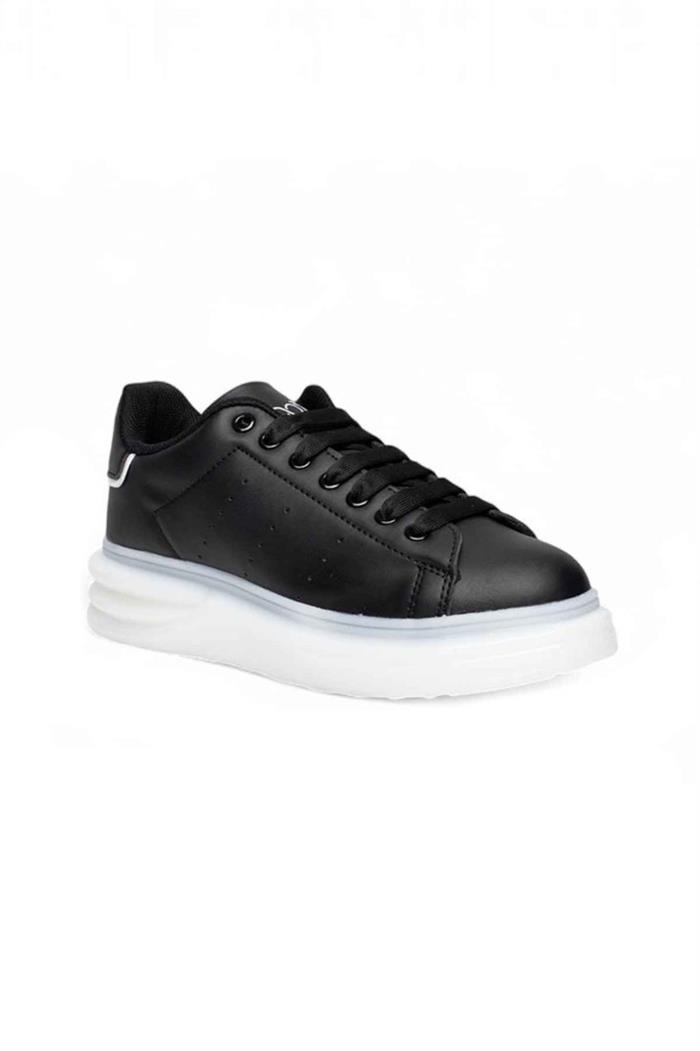 Best Of 628-25 Deri Anatomik Sneaker Siyah Beyaz 36-40