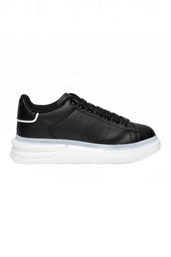 Best Of 628-25 Deri Anatomik Sneaker Siyah Beyaz 36-40