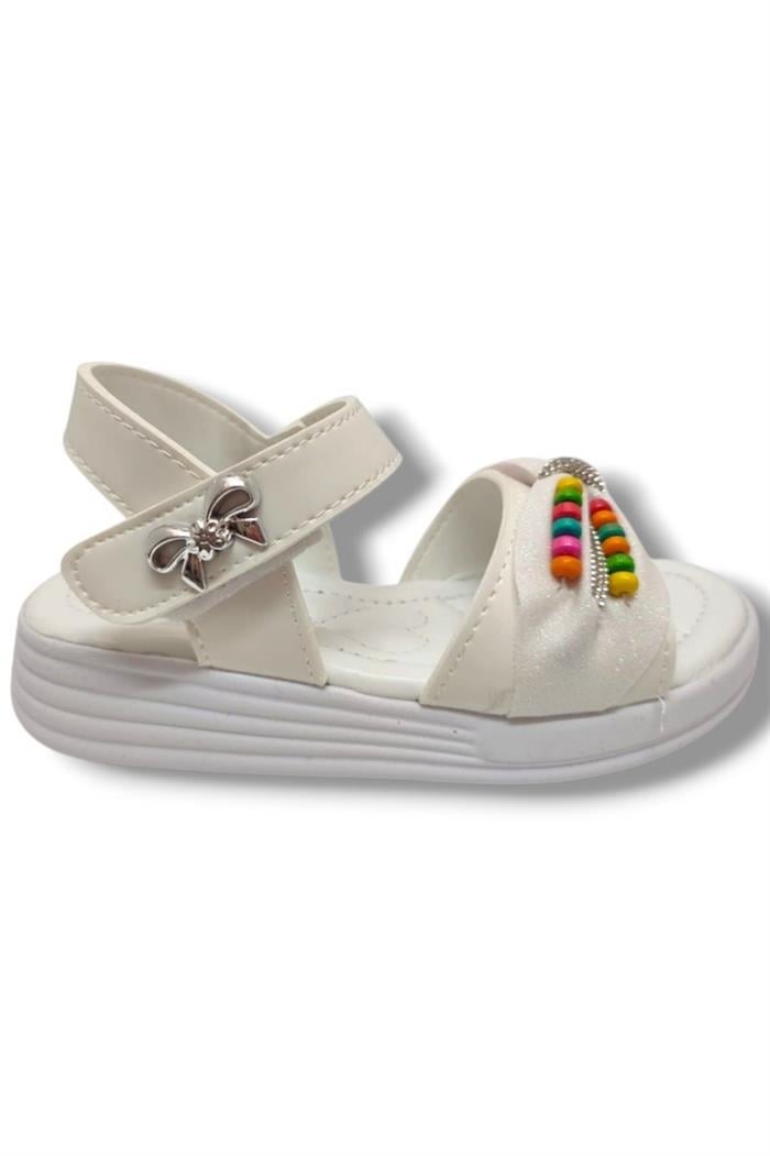 Butiqe 1809-25 Boncuk Taşli Anatomik Kız Çocuk Sandalet 26-30