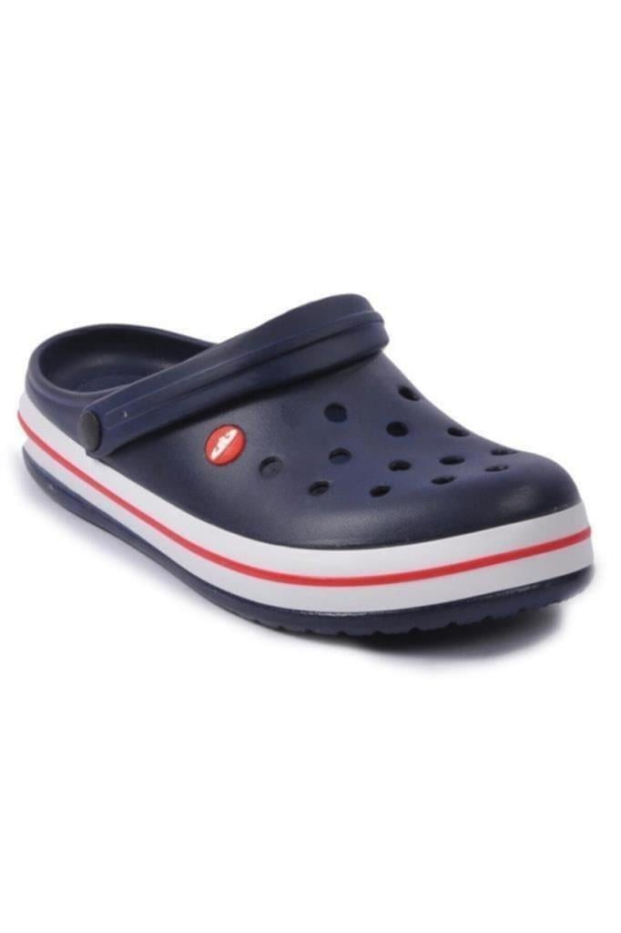 Akınal E195.M.0025-25 Anatomik Erkek Sabo Terlik Lacivert Beyaz Kırmızı 46-47