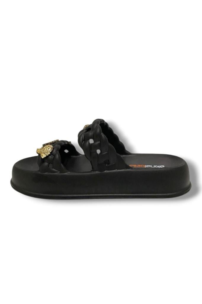 Akınal E423.Z.0001 Eva Anatomik Çift Bant Tokalı Kadın Terlik