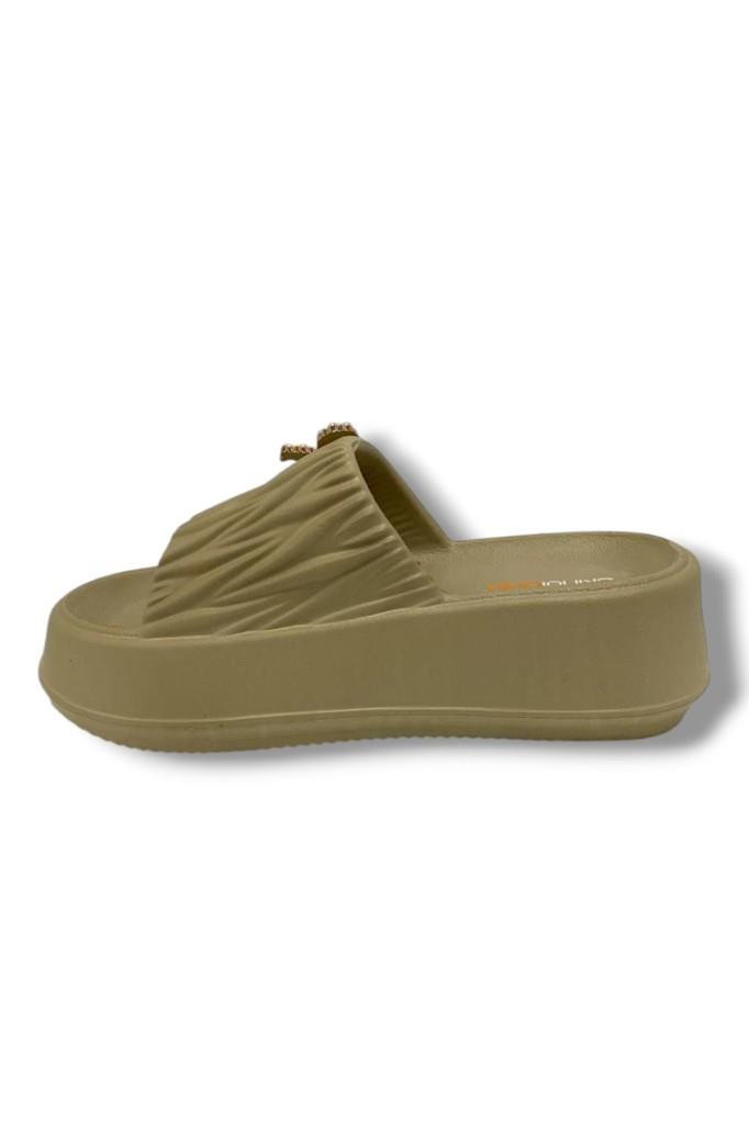 Akınal E462.Z.0001 Eva Anatomik İnci Taşlı Kurdele Kadın terlik