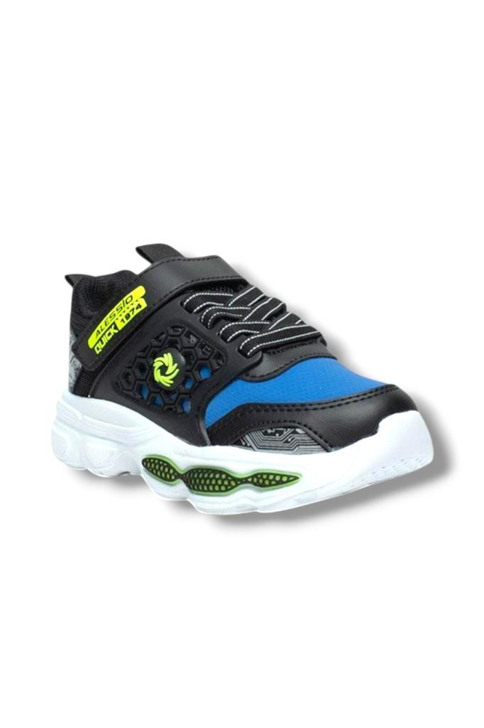 Alessio 019-26 Cilt Anatomik Filet Çocuk Sneaker Siyah Sax 31-35