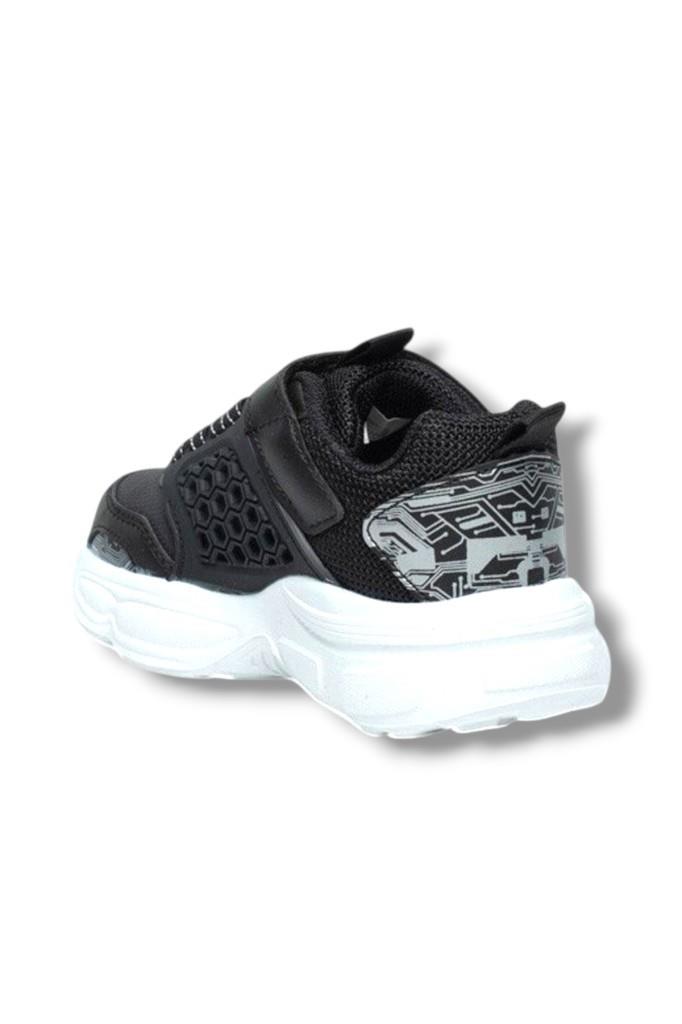 Alessio 019-26 Cilt Anatomik Filet Çocuk Sneaker Siyah Beyaz 31-35