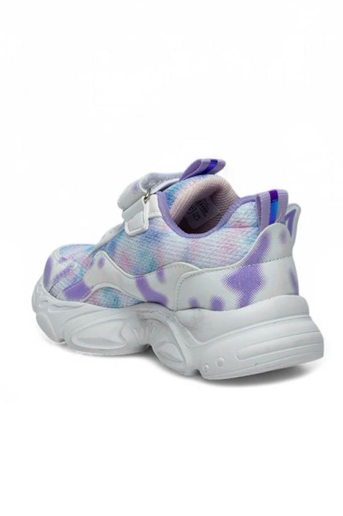 Alessio 034-25 Simli Kelebek Kız Çocuk Sneaker Beyaz Lila 26-30