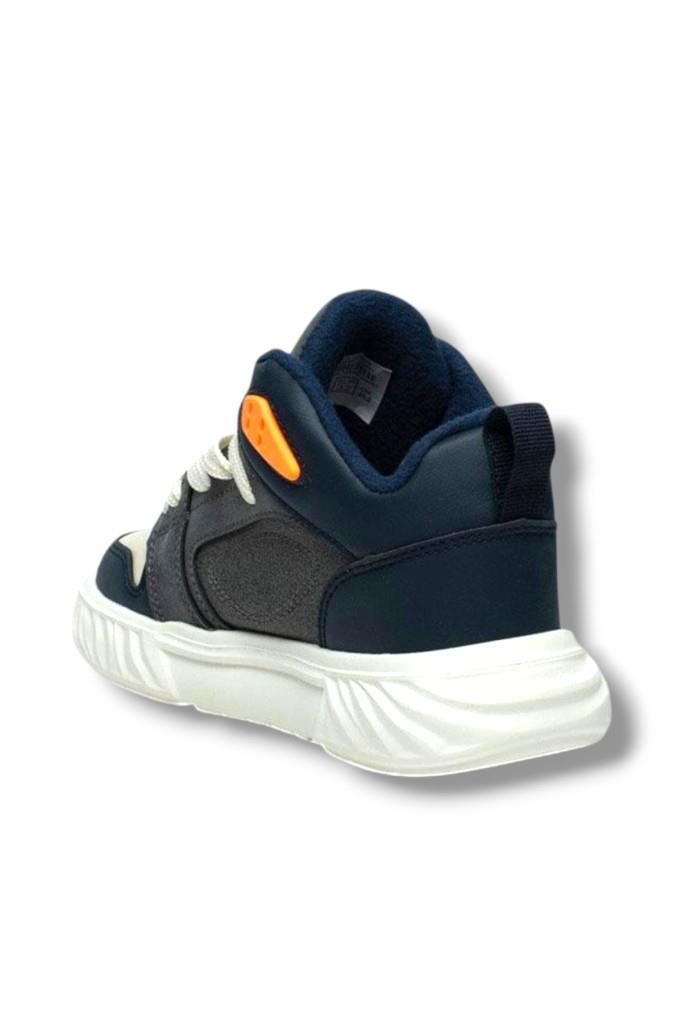 Alessio 537-26 Cilt Anatomik Filet Çocuk Sneaker Lacivert Füme Bej 31-35