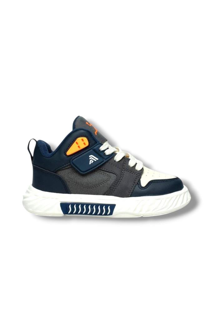 Alessio 537-26 Cilt Anatomik Filet Çocuk Sneaker Lacivert Füme Bej 31-35