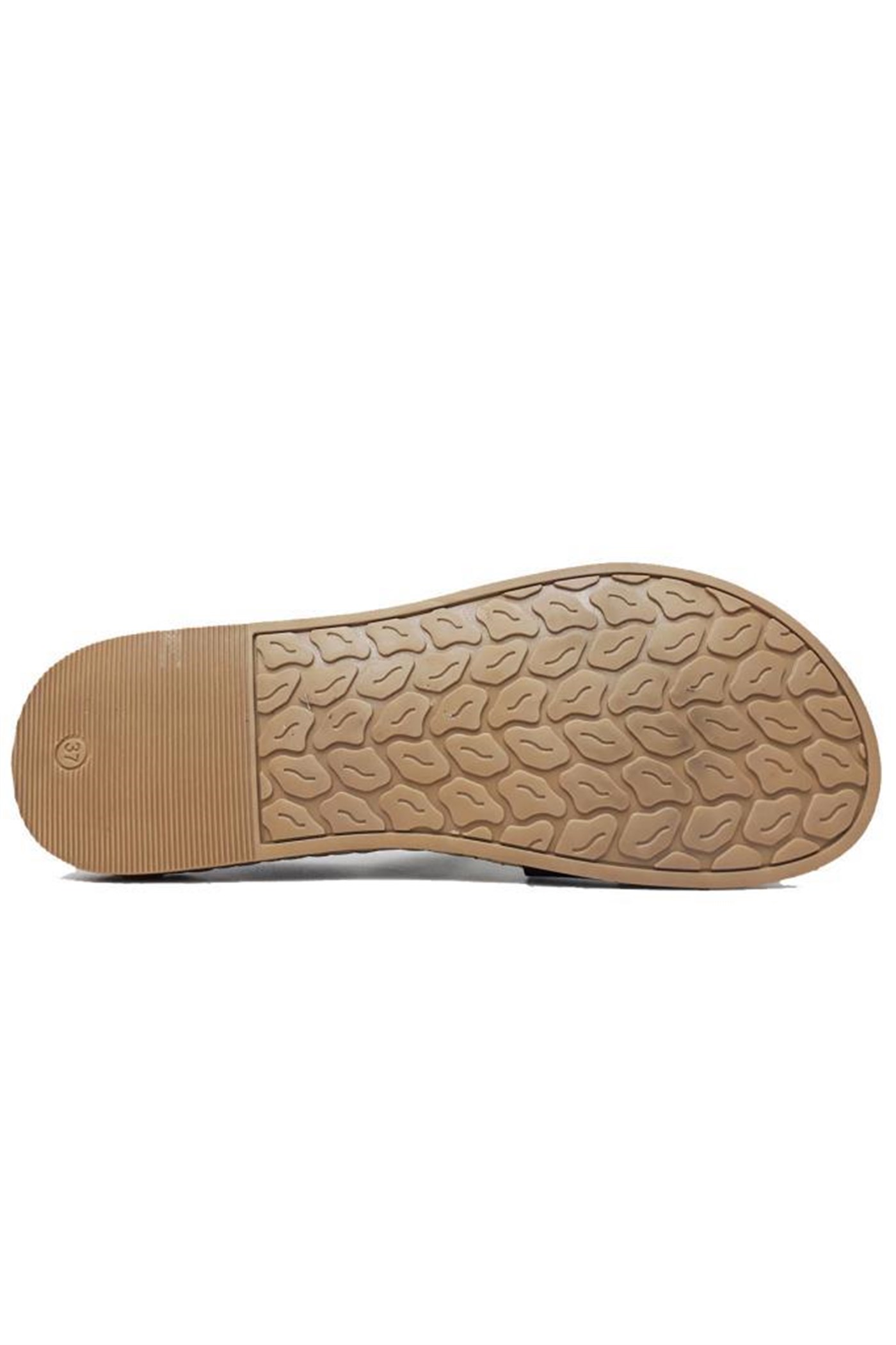 Apeks 1527 Hasır Taban Kadın Sandalet Siyah Leopar Desenli