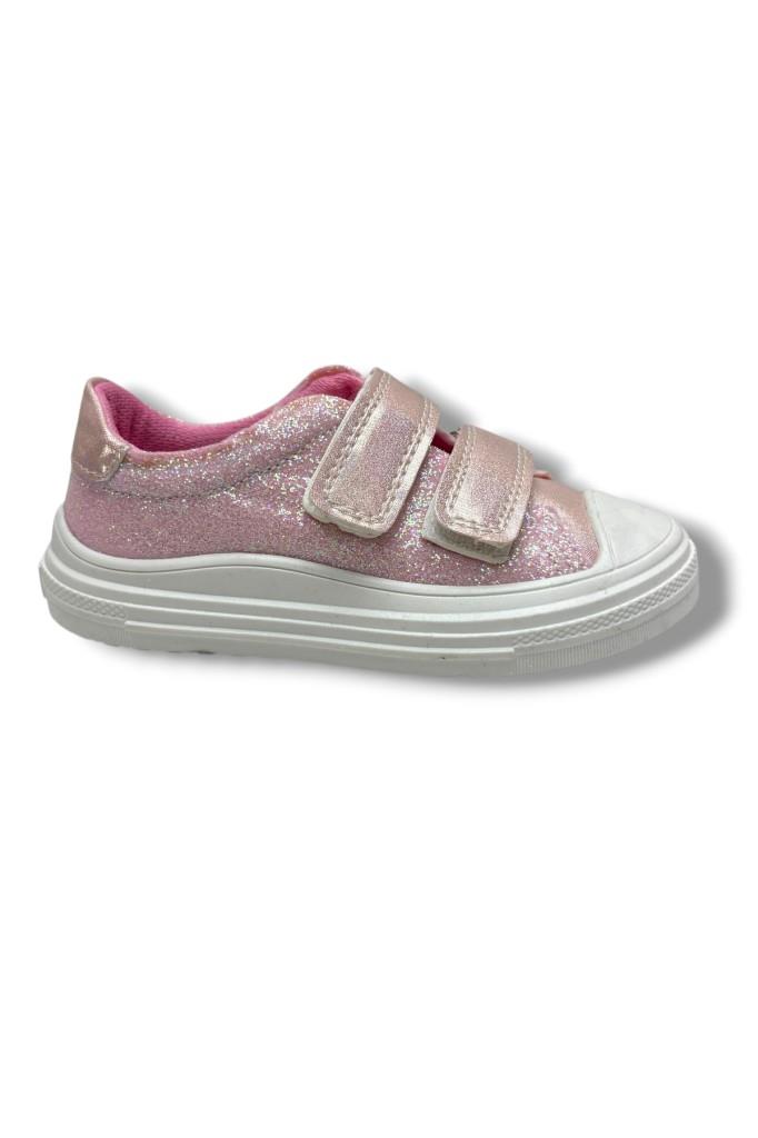 Arzen 160-26 Simli Hologramlı Çift Cırtlı Anatomik Kız Çocuk Ayakkabı 26-30