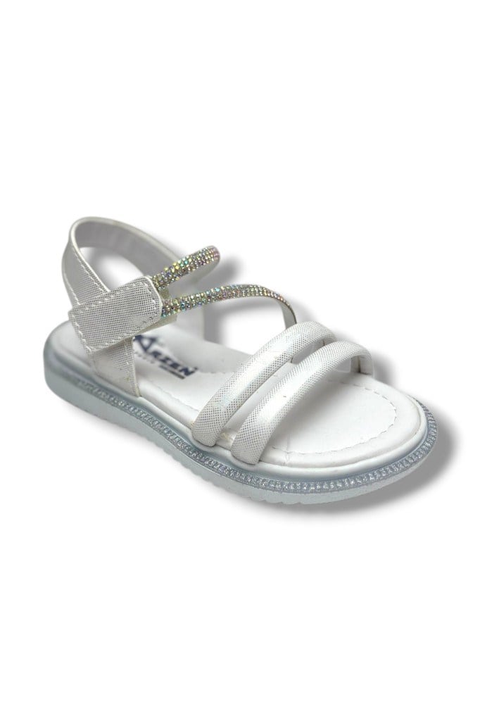 Arzen Bebe 221-26 Anatomik Taşlı Cırtlı Kız Çocuk Sandalet 31-36